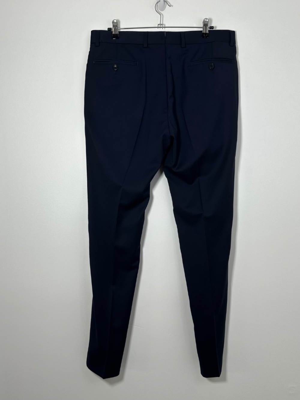 Brooks Brothers 1818 Mens Blue Wool Reda Dress Pants Slim Fit 34x32 *Altered* - Picture 2 of 11
